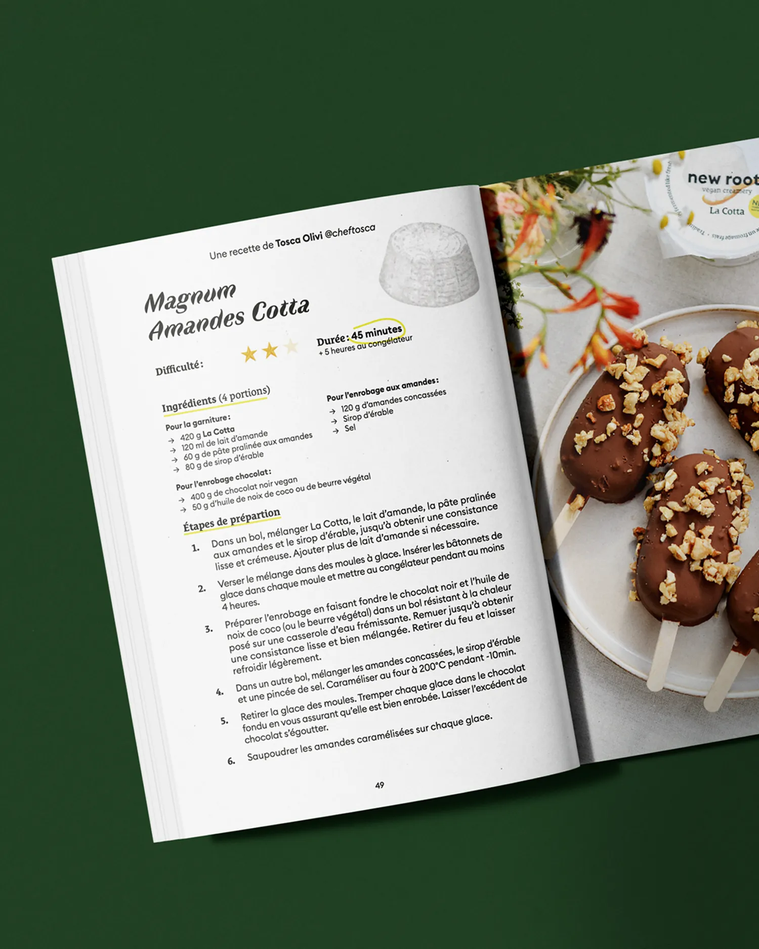 New Roots – Livre de recette vegan – Magnum cotta