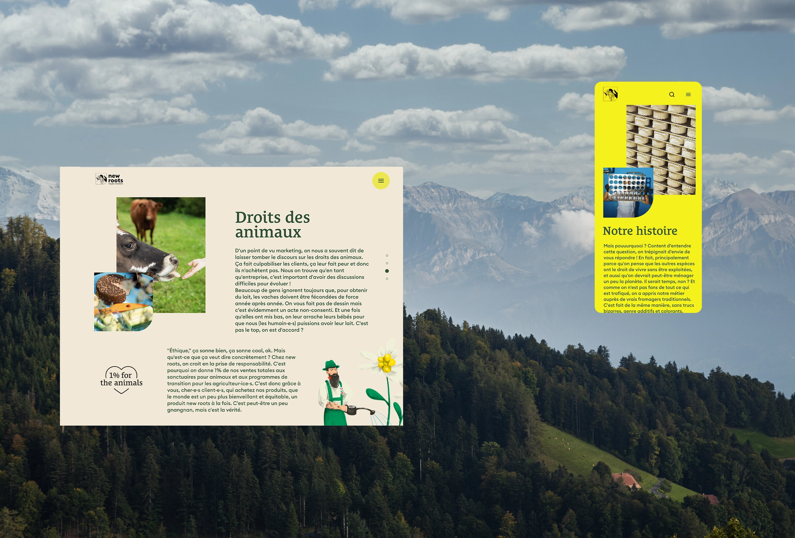 TDF-New Roots- Website – Mobil et desktop
